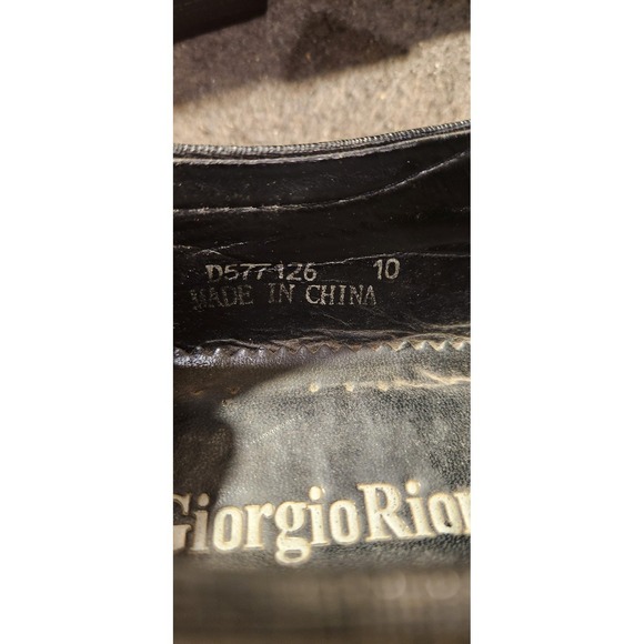 Giorgio Rioni Shoes Mens Size 10 Black Faux Leather‎ Slip On Dress Loafers main image 10